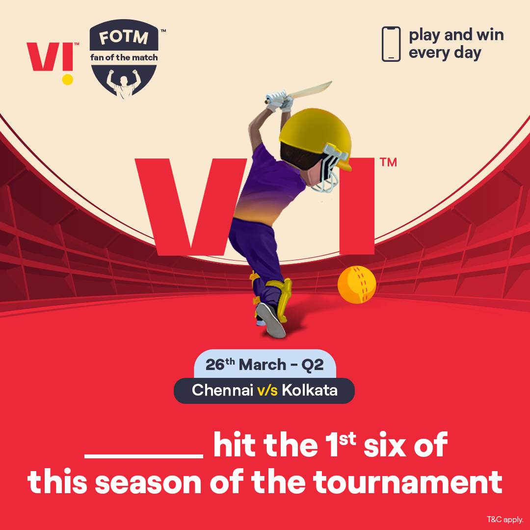 Play the ‘Vi Fan of the Match’ game during match breaks and win gifts on each T20 match day!